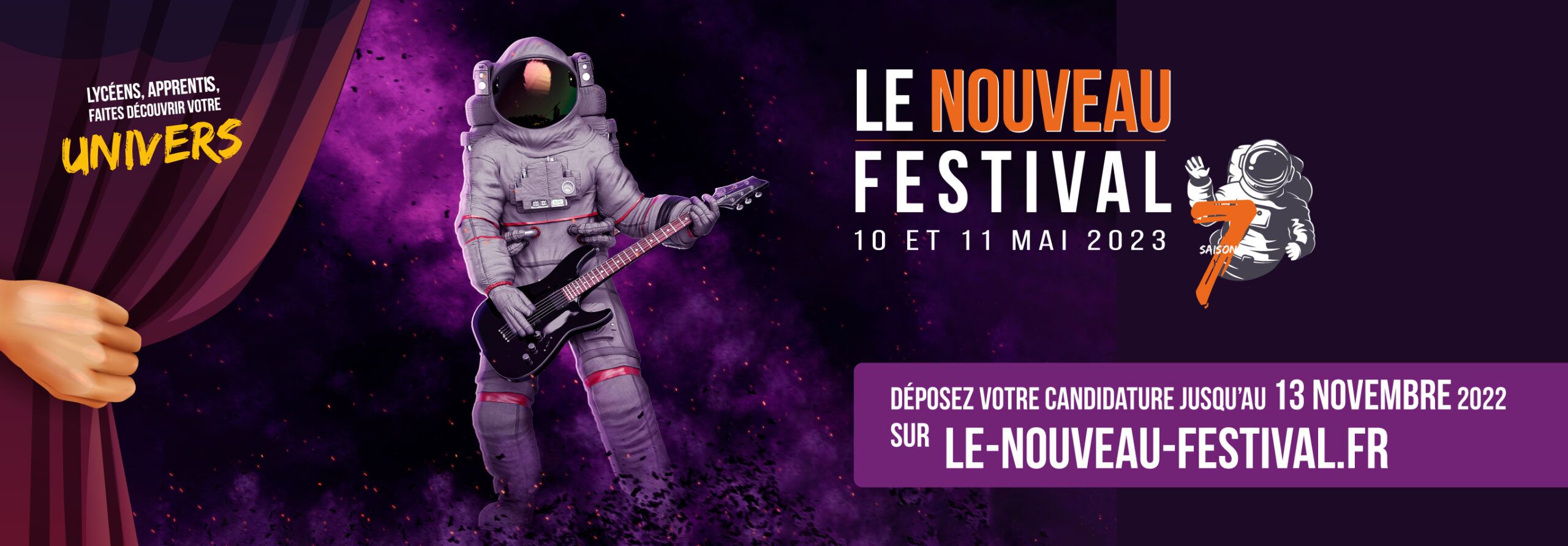 Nouveau festival 2023 - inscription 13 novembre
