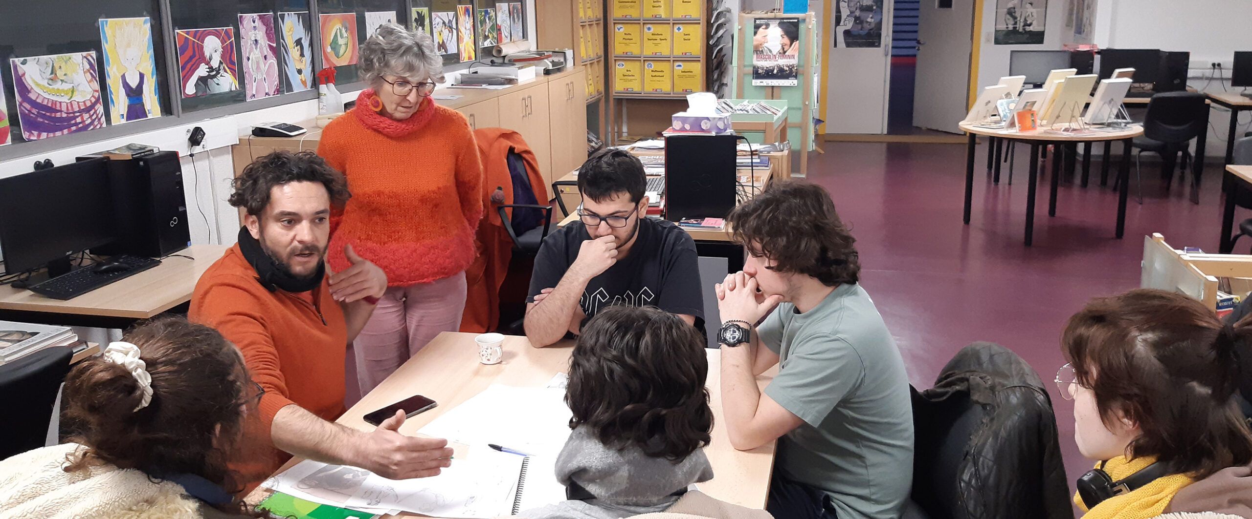 Atelier manga au lycée Porte d'Aquitaine à Thiviers